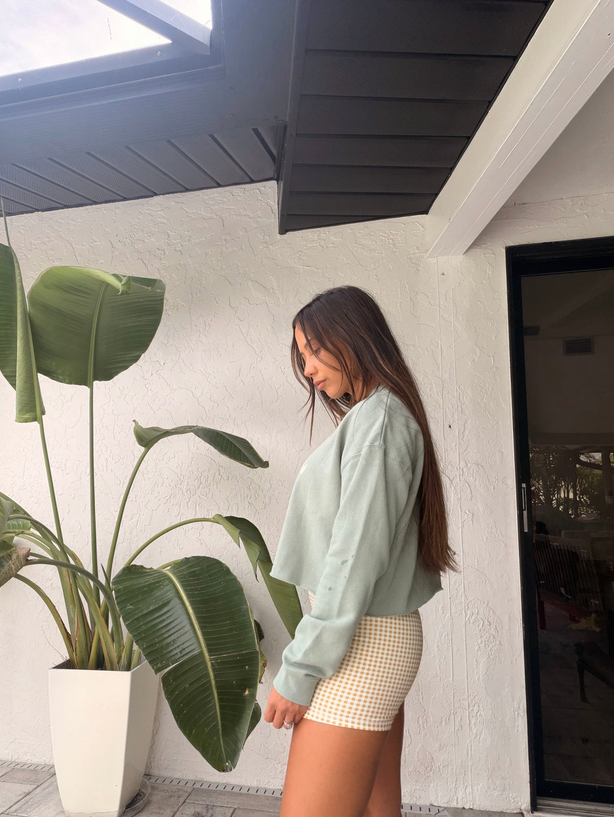 Revival Retro Script Cropped Crewneck