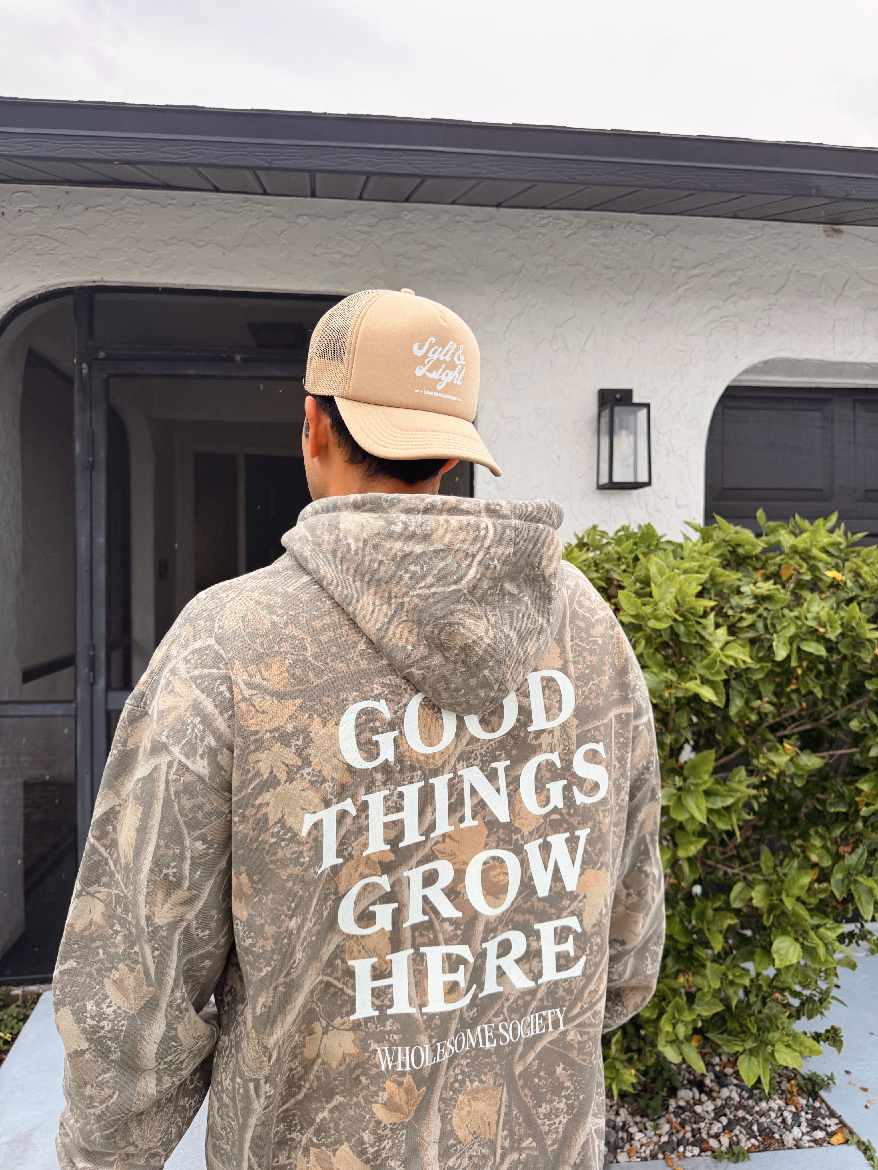 Good Things Grow Here Premium Camo Hoodie