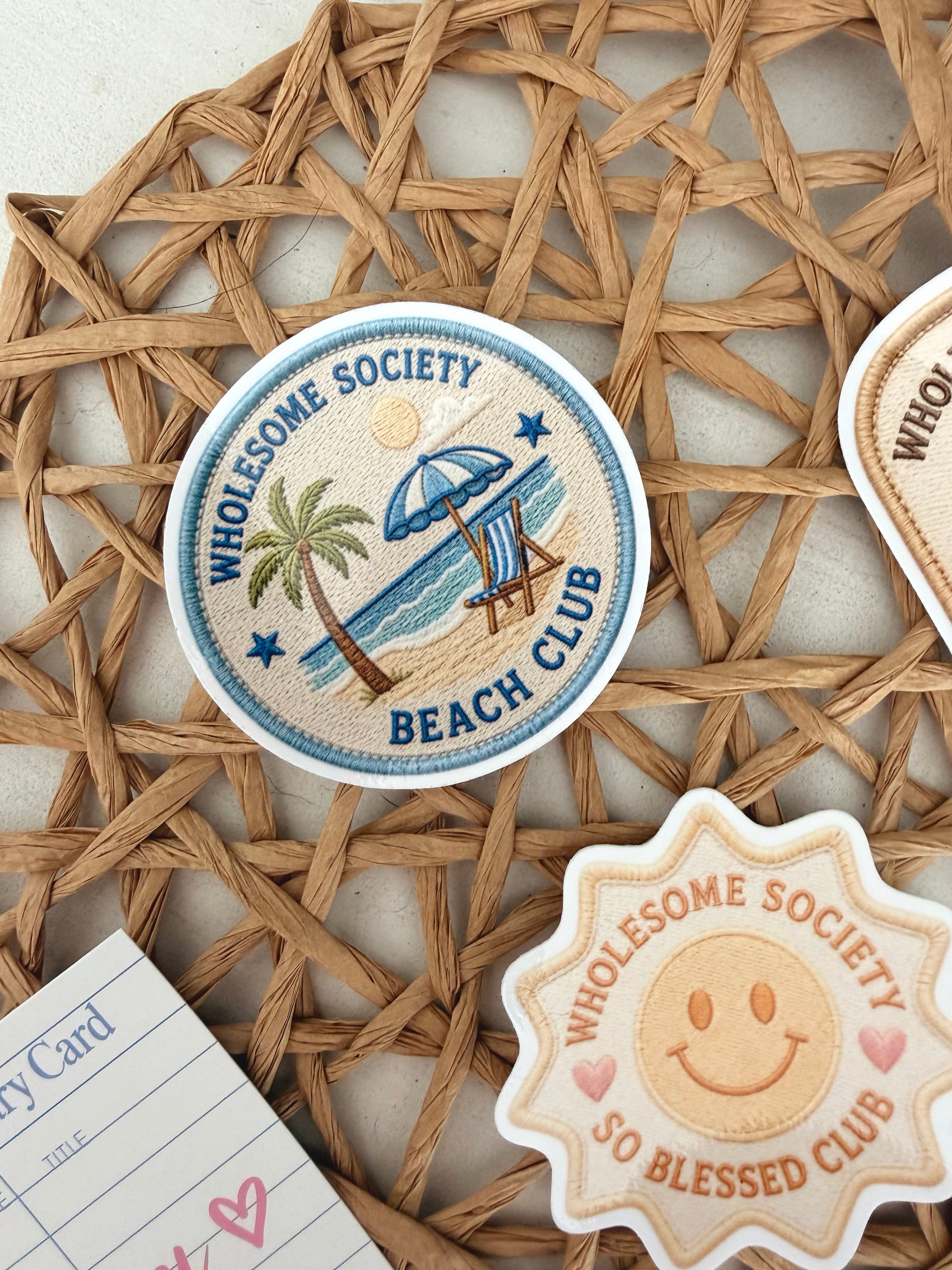 WS Beach Club Patch Sticker