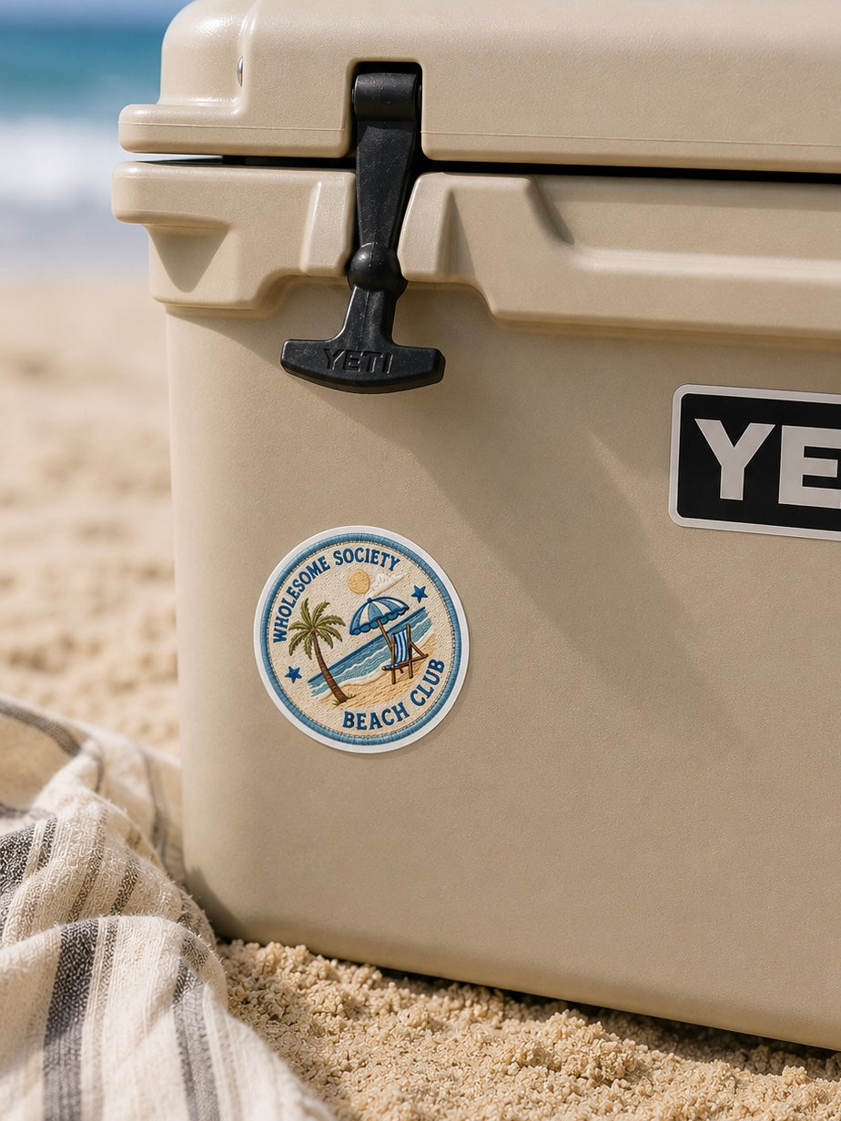 WS Beach Club Patch Sticker