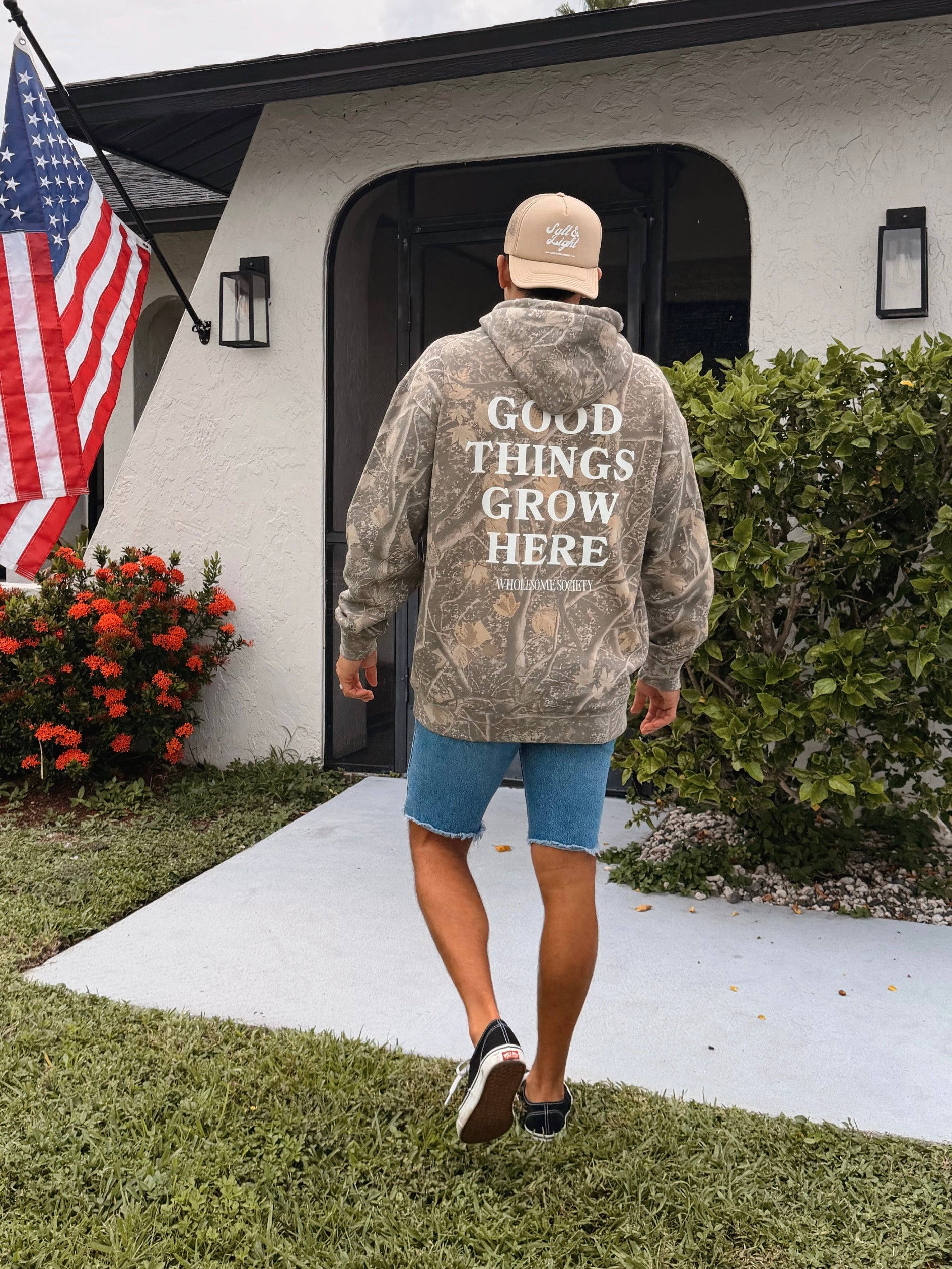Good Things Grow Here Premium Camo Hoodie