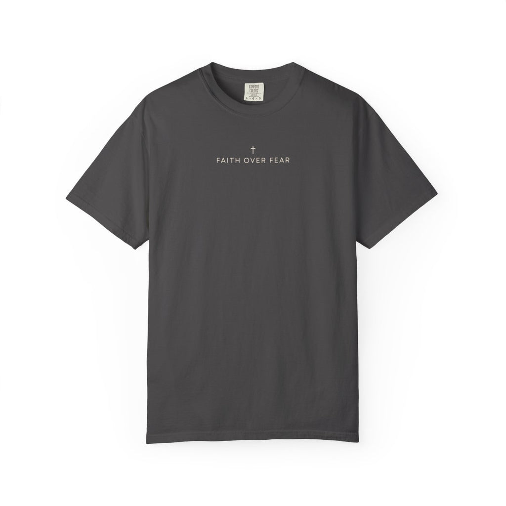 Faith Over Fear Minimalist Embroidered Tee