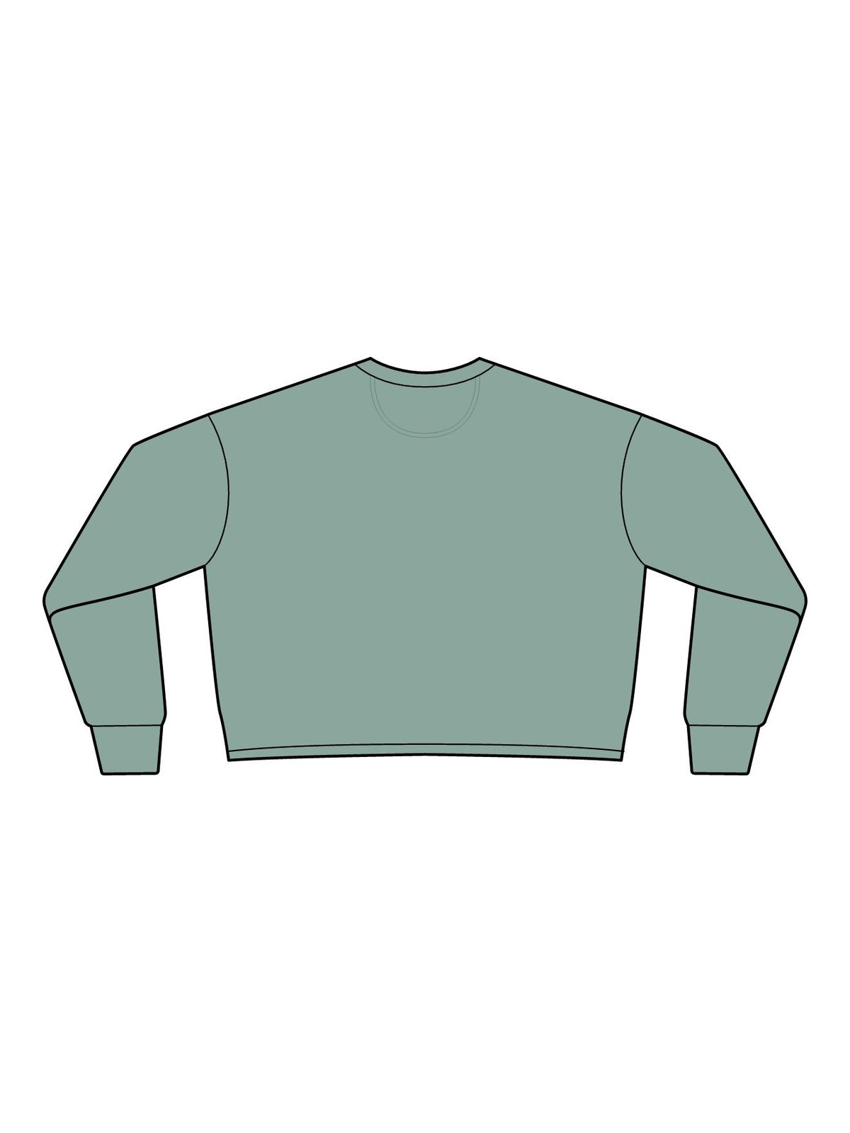 Revival Retro Script Cropped Crewneck